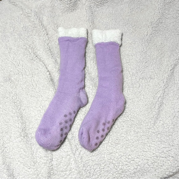 Cozy Lilac Reading Socks - Picture 1 of 4